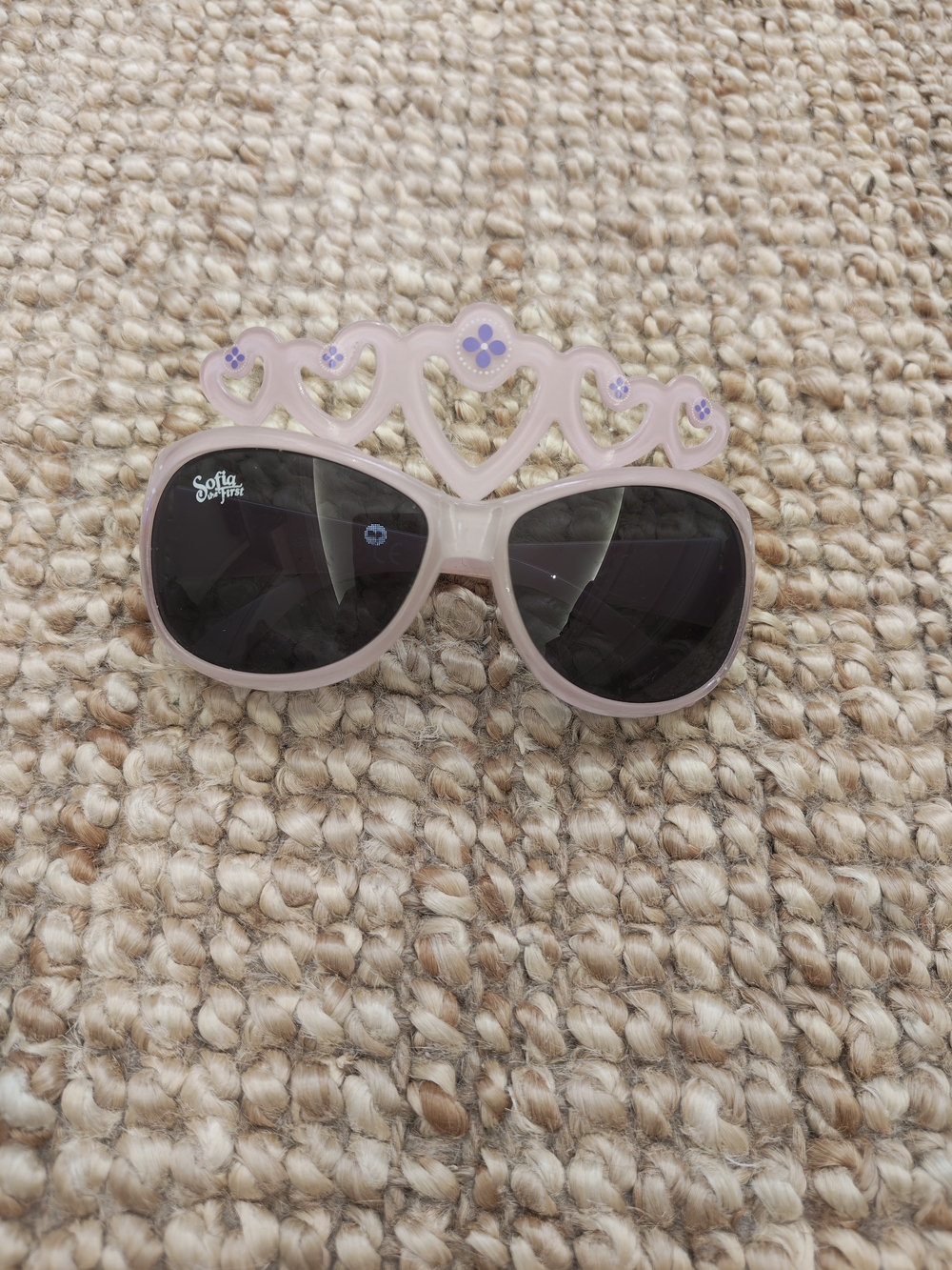 2013 Vintage Sophia The First Disney Pink Princess Tiara Sunglasses for Kids